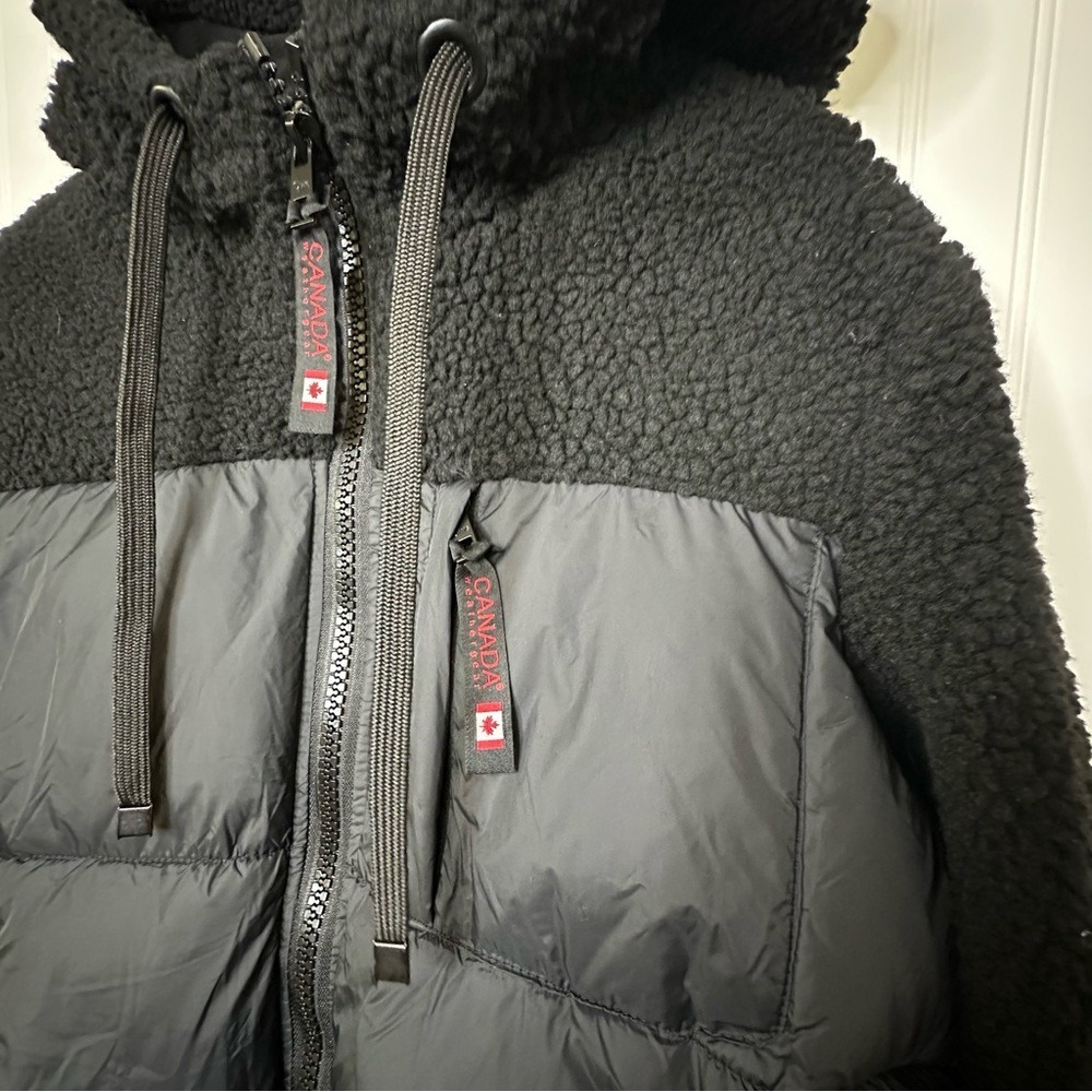 Canadá Weathergear Women's Puffy with Sherpa Hooded Jacket Size Large - Picture 3 of 9